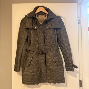 Burberry Women's Quilted Utility Jacket - Dark Green